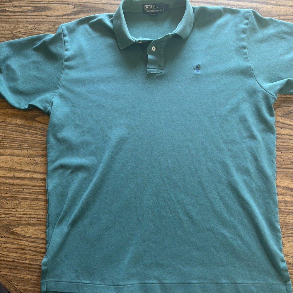 Polo Ralph Lauren Mens Green Short Sleeve Cotton Polo Shirt Large L